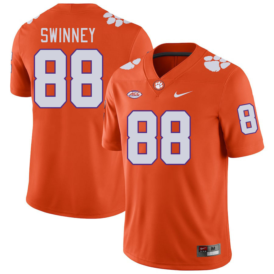 Men's Clemson Tigers Clay Swinney #88 College Orange NCAA Authentic Football Stitched Jersey 23OP30BF
